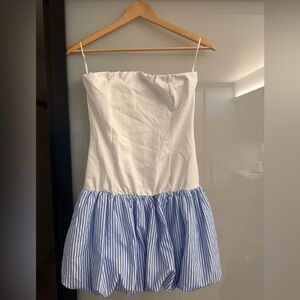 White and Blue Striped Dress